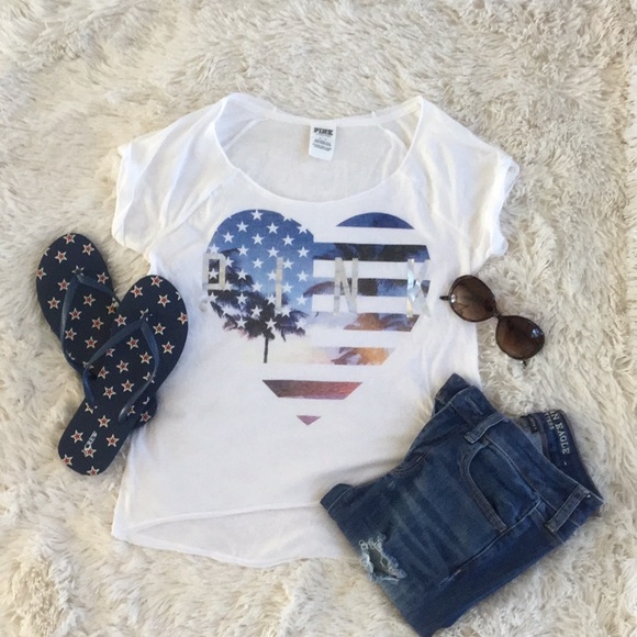 PINK Victoria's Secret Tops - Victoria’s Secret PINK 💗 Patriotic Tee